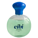 Frasco de colônia Eibi Chlorophylla com 100ml, em embalagem de vidro transparente e tampa azul, com rótulo em fundo verde claro e texto azul escuro.