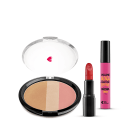 Kit Pó Multiefeitos + Máscara de cílios Divina Preté Volume Alonga Curva e Define + Batom Mate Vermelhíssimo