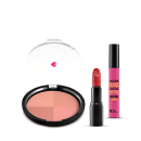 Kit Pó Multiefeitos Bronze + Máscara de cílios Divina Preté Volume Alonga Curva e Define + Batom Mate Vermelhíssimo