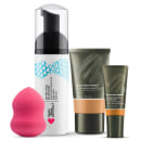 Kit Corretivo Aqua cor 07 + Base Aqua cor 06N + Espuma de Limpeza Tchau Poluição + Esponja Facial