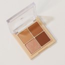 Paleta de sombras compacta da marca rom&nd #03 Dry Ragras, com tons de marrom e bege em diferentes acabamentos