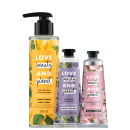 Kit Love, Beauty and Planet - Sabonete líquido Tropical Hydration + Creme de Mãos Soothe and Serene + Creme de Mãos Delicious Glow
