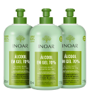 Kit Inoar Antisséptico com Óleo de Argan - Álcool em Gel 3x300ml