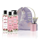 Kit Love, Beauty and Planet - Shampoo + Condicionador Curls Intensify + Sabonete Caring Moisture + Vela perfumada rosa + Saco de pano