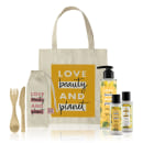 Kit Love, Beauty and Planet - Shampoo + Condicionador 100ml + Creme para Pentear Hope and Repair + Ecobag Amarela + Talheres de Bambu