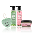 Kit Love, Beauty and Planet - Sabonete líquido Caring Moisture + Sabonete líquido Energizing Detox + Desodorante em creme Cream Pampering + Esponja de banho