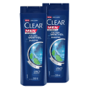 Kit 2 Shampoos Anticaspa Clear Ice Cool Menthol 200ml