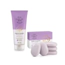Combo Presente Dia dos Namorados Cuide-se Bem Rosa e Algodão: Loção Corporal 200ml + 5 Sabonetes em Barra 80g cada
