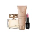 Combo Presente Make B.: Gold Eau de Parfum 75ml + Creme Aveludado Gold 200g + Batom Cremoso Rosa Cashmere