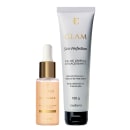 Combo Cuidados Com a Pele Glam: Gel de Limpeza Demaquilante 100g + Pré e Pós Make Antioxidante 27ml