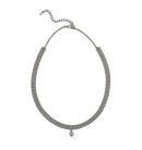 Colar Cristal Prata Metal Eudora