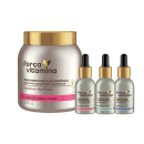 Força Vitamina Cabelos Ondulados - Máscara de Alta Potência para Customizar 500g + 3 Concentrados