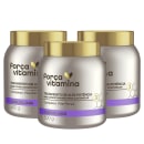 3 Máscaras de Alta Potência para Customizar Força Vitamina Cabelos Lisos