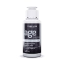 Condicionador acidificante Age Color Platinum da TreeLiss Professional. Embalagem de 120ml. Rótulo preto com texto em letras brancas "age color PLATINUM condicionador acidificante ação matizadora & desamarelador coconut oil + argan oil".