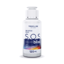 Produto para tratamento capilar da linha TreeLiss Profissional. Frasco de 120ml. Rótulo com o nome "Reverse Plex S.O.S Color Bliss" em letras azuis e a descrição "Reestruturação Instantânea" em letras menores.