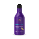 Condicionador duo pós-química Biorganic da marca TreeLiss Profissional. Embalagem em frasco plástico roxo escuro com tampa preta. Rótulo com o logotipo da marca, nome do produto "Biorganic Condicionador Duo Pós Química" e informações.