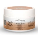 A imagem mostra um pote de plástico branco com tampa rosada que contém uma máscara capilar de 250g. É descrito que é uma máscara fortalecedora que contém extrato de flor de edelweiss, óleos de alecrim e damasco.