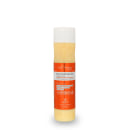 A imagem mostra um frasco de condicionador da linha Fruit Therapy Vegan da marca Left. O frasco tem rótulo laranja com tampa branca e capacidade de 290ml. É um condicionador de aspecto cremoso e opaco para reconstrução capilar.