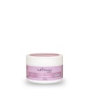 A imagem mostra um frasco branco com rótulo rosa de 250g da máscara da linha Fruit Therapy Vegan Lichia. O design traz cores vivas e informações detalhadas sobre benefícios, composição, certificações veganas e cruelty free.