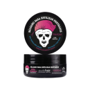 Bálsamo para estilizar penteados da marca Studio Hair, com embalagem preta e rosa, exibindo um crânio estilizado com cabelo rosa. O produto é indicado para tranças e contém 120g.