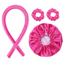 Kit Bemart Modelador de Cachos Curling Rod + Touca Cetim Dupla Face + 2 Xuxinhas Pink e Rosa (4 Produtos)