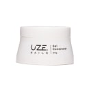 A imagem mostra um pote redondo branco com a marca, tipo do produto e volumetria escrito em preto.