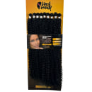 A embalagem contém várias mechas de cabelo encaracolado e volumoso, com a imagem de uma mulher no canto inferior direito. O texto na embalagem destaca as características do produto, como "Fibra de Proteína" e "Super Luxo Violeta".