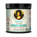 Ativador de cachos multifuncional. A embalagem é um pote preto com tampa, contendo 1 kg. O rótulo possui uma imagem da Mona Lisa com cabelos encaracolados. Há informações sobre os benefícios, como alta definição de cachos, sem frizz e ultra hidratação.