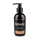 Shampoo para barba da marca Barbarana. A embalagem é um frasco preto contendo 150ml do produto.