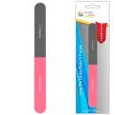 Lixa de unha da marca NYBC Beauty. A lixa possui um design em duas cores, sendo a parte superior cinza e a inferior rosa.