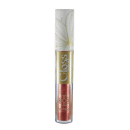 Tubo de gloss labial da marca Bitarra Beauty, com embalagem branca e dourada, apresentando um design floral e o nome da marca em destaque. O produto possui uma tonalidade rosada brilhante.
