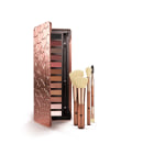 Kit Paleta de Sombras Adoro Rosês + Conjunto de Pincéis Metal Bronze