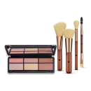 Kit Paleta Adoro Celebrar + Conjunto Pincéis Metal Bronze