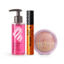 Combo Make: Máscara de Cílios Big Bang 360 + Blush Iluminador Rosé + Demaquilante Cleasing Oil