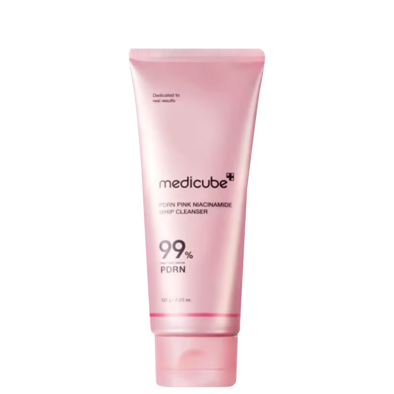 Medicube PDRN Pink Niacinamide Whip Cleanser — espuma de limpeza facial • 120 g