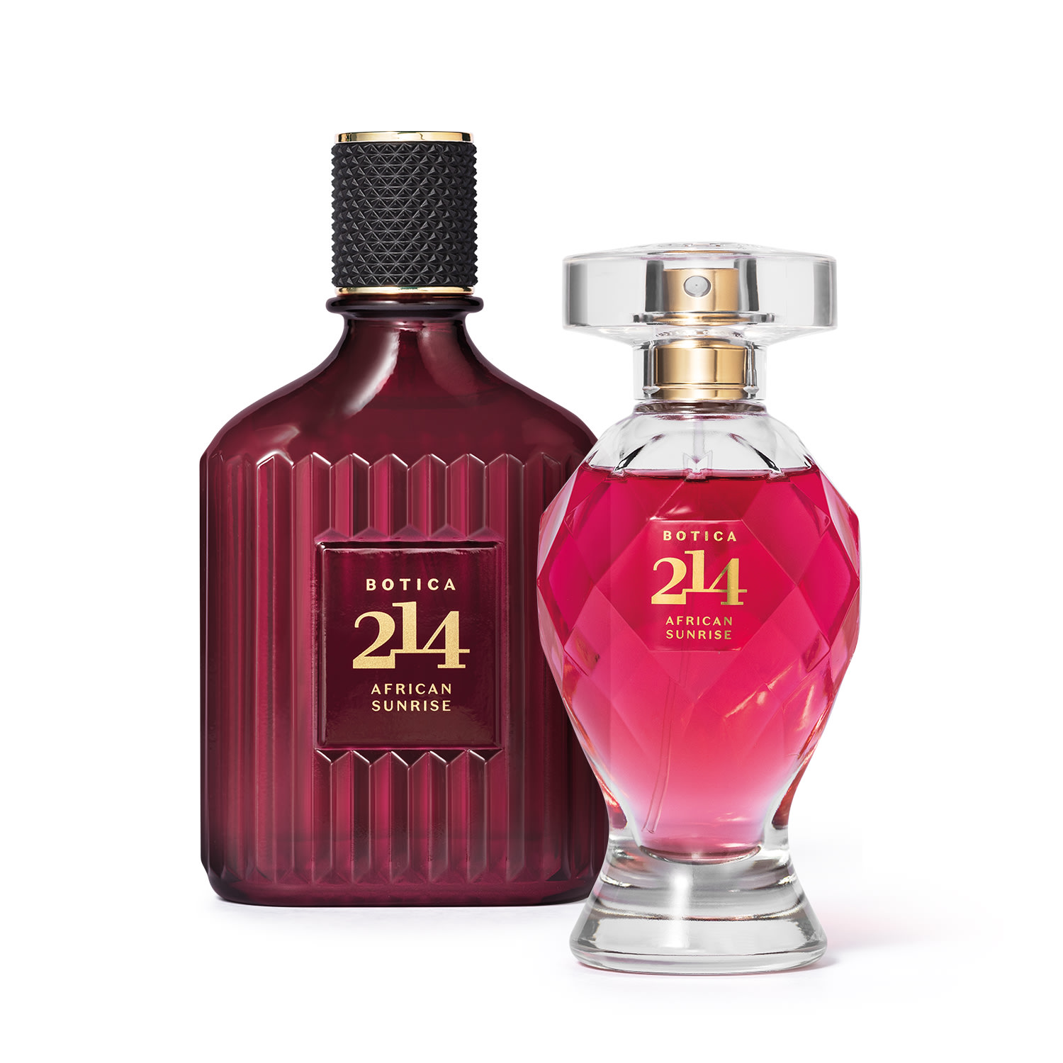 Combo Botica 214 African Sunrise: Eau De Parfum Floral Frutal + Eau De Parfum Fougére Amadeirado