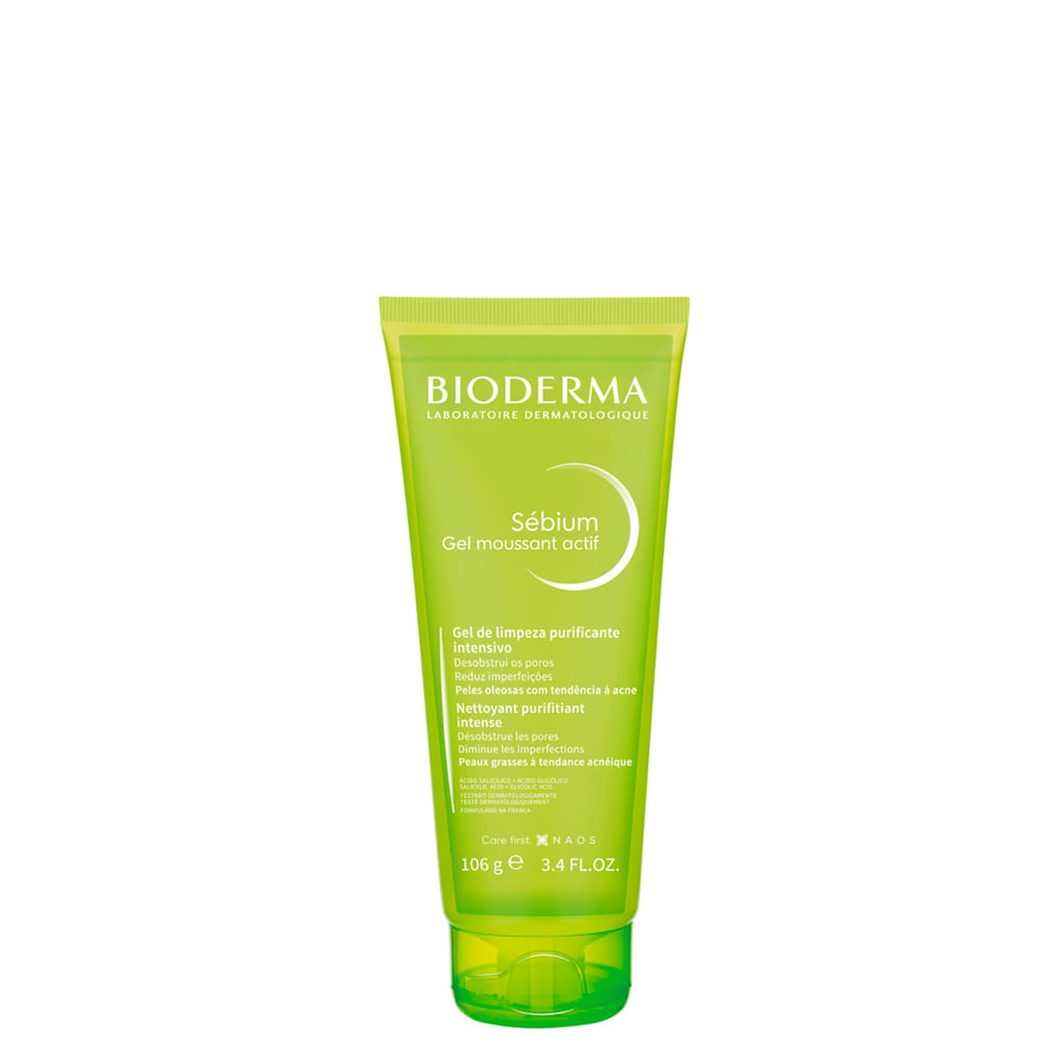 Bioderma Sébium Gel Moussant Actif - Gel de Limpeza Purificante Intensivo 100ml Bioderma Sébium Gel Moussant Actif - Gel de Limpeza Purificante Intensivo 100ml