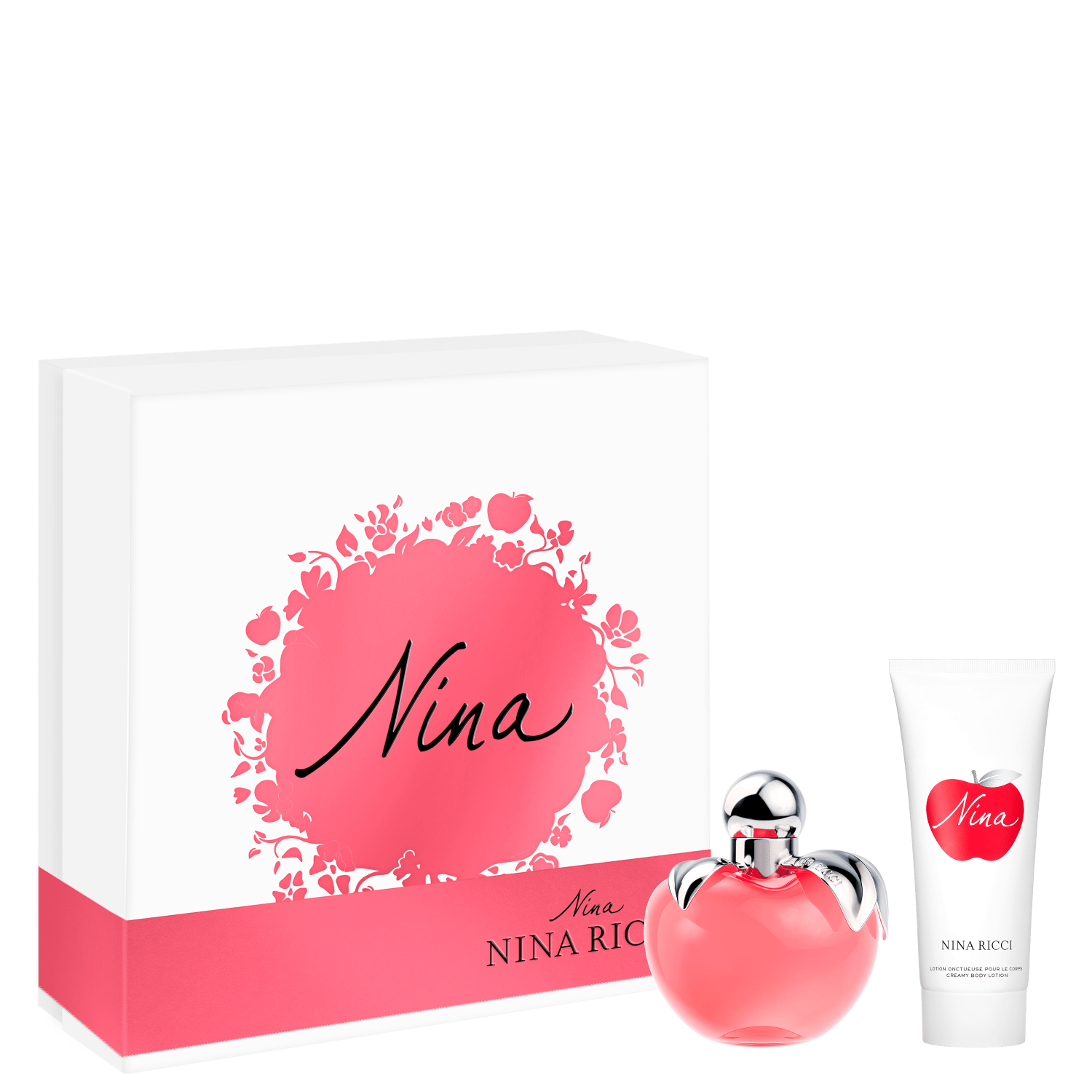 Conjunto Nina Nina Ricci Feminino - Perfume Refilável Eau de Toilette 80ml + Body Cream 75... Conjunto Nina Nina Ricci Feminino - Perfume Refilável Eau de Toilette 80ml + Body Cream 75...