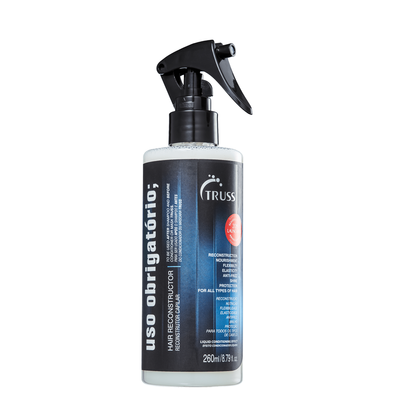 TRUSS Uso Obrigatório - Tratamento Liquido Reconstrutor 260ml TRUSS Uso Obrigatório - Tratamento Liquido Reconstrutor 260ml