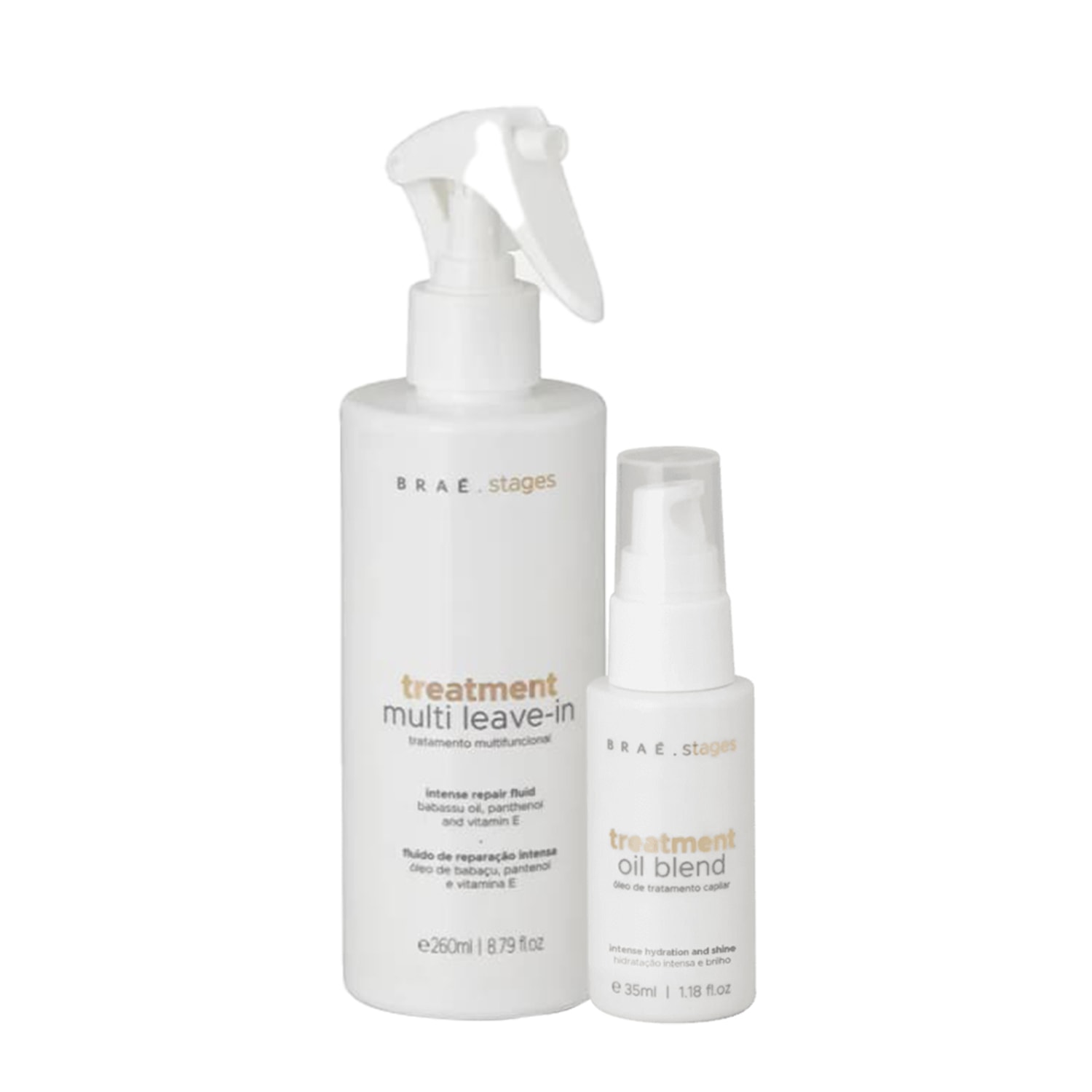 Kit Braé Stages Treatment Blend Oil Multi Leave - in (2 produtos) Kit Braé Stages Treatment Blend Oil Multi Leave - in (2 produtos)