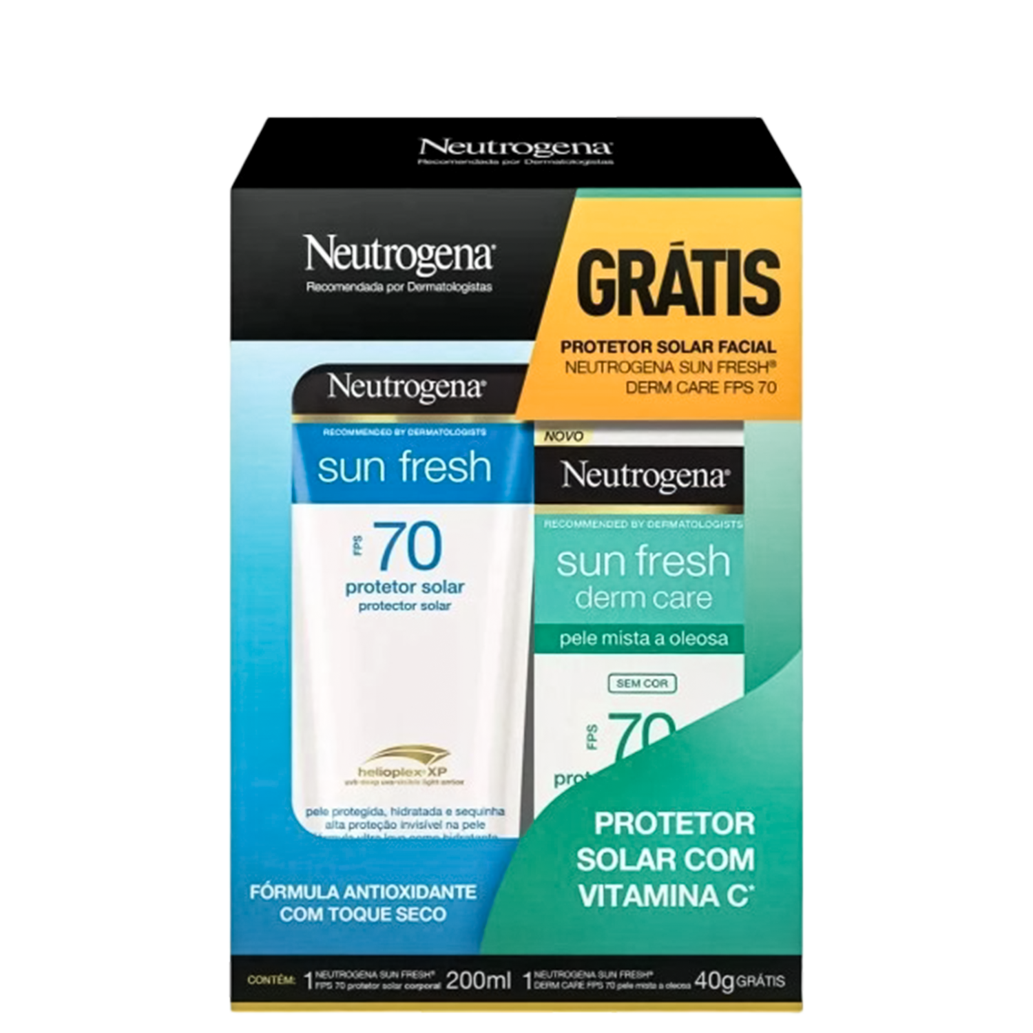 Kit Neutrogena Sun Fresh FPS 70 (2 Produtos) Kit Neutrogena Sun Fresh FPS 70 (2 Produtos)