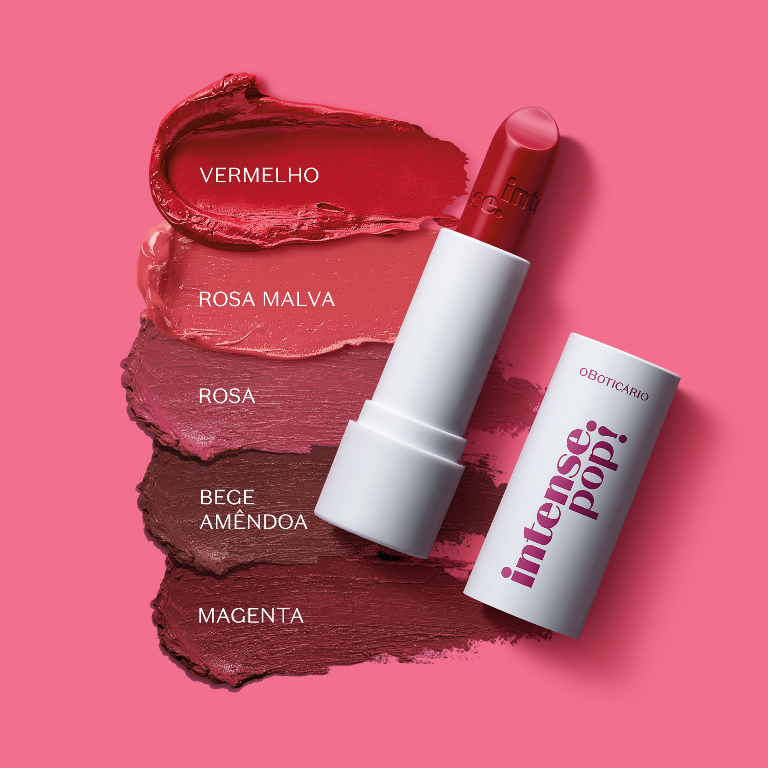 Batom Cremoso Bege Amêndoa Intense Pop! 3,6g