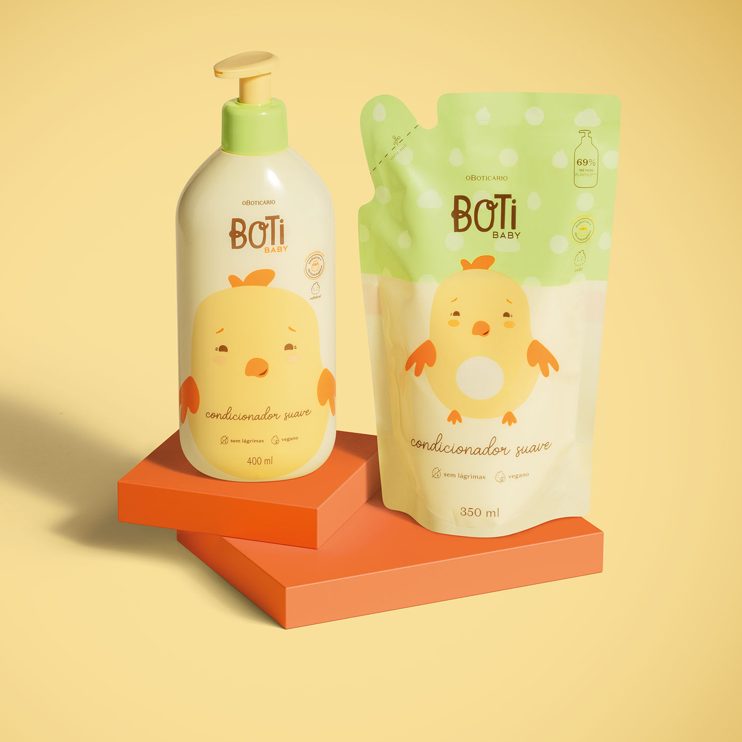 Combo Boti Baby: Condicionador Suave 400ml + Refil 350ml