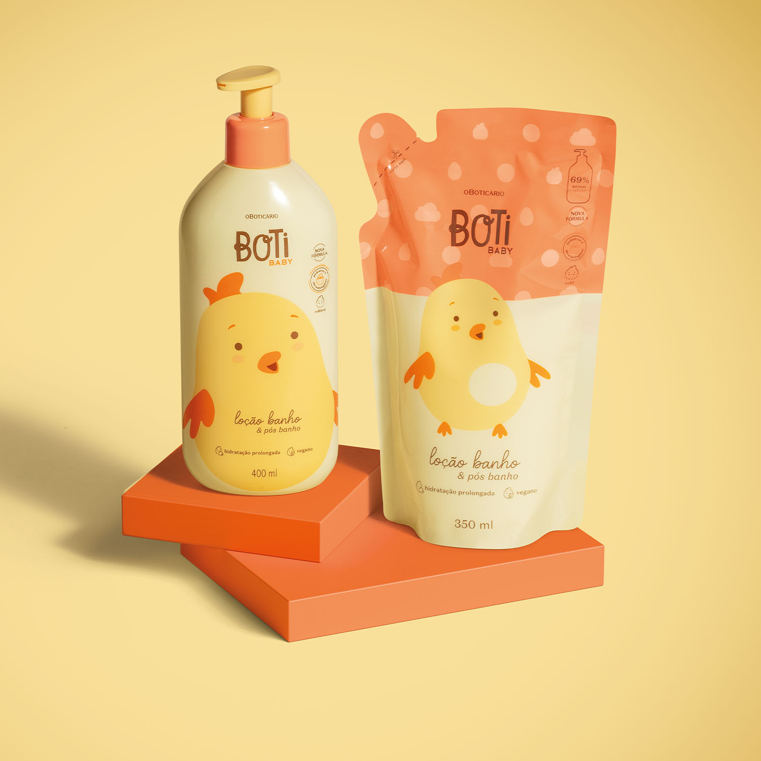 Combo Boti Baby: Loção Banho 400ml + Refil 350ml