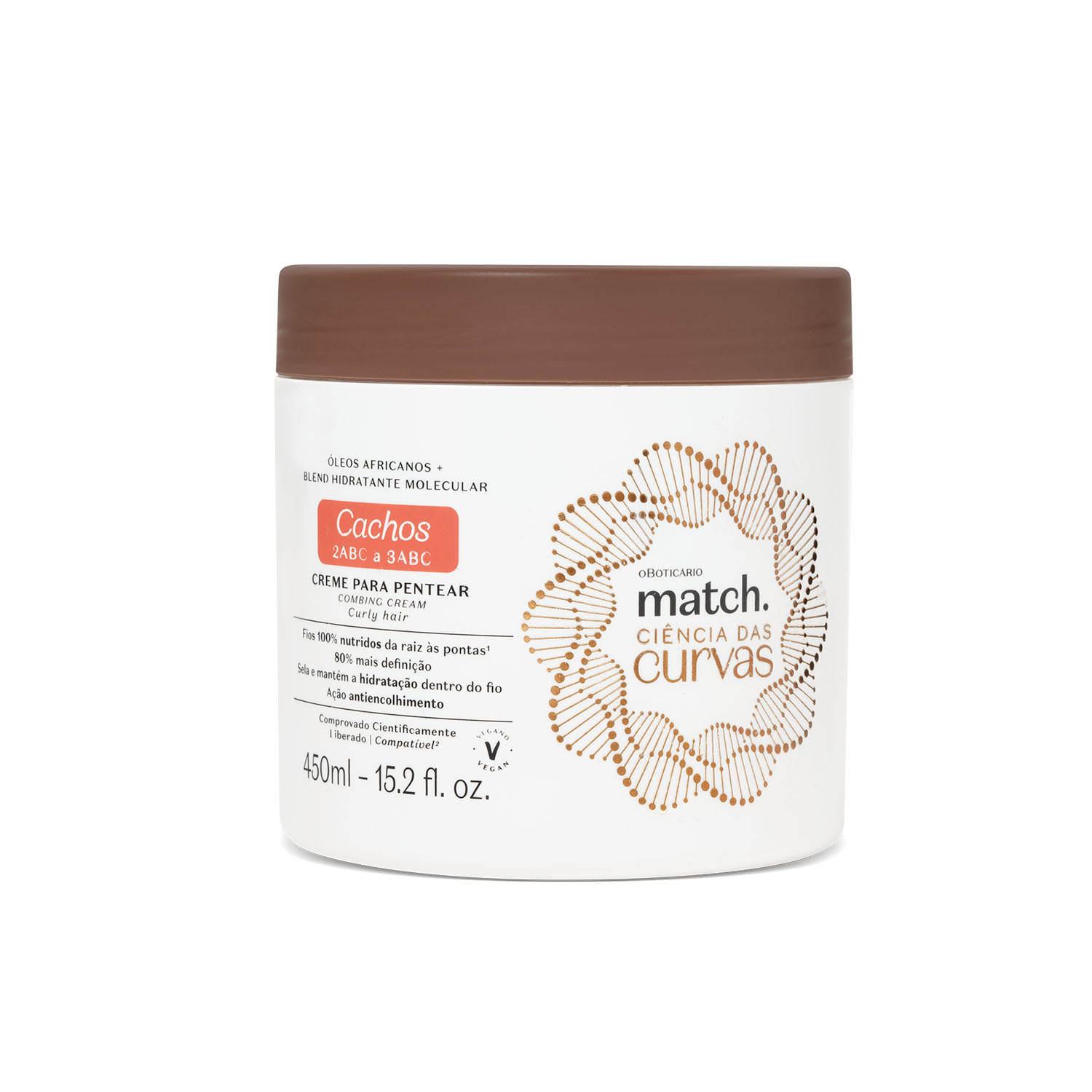 Combo Match Ciência das Curvas Cachos: Creme Para Pentear 450ml + Refil 400ml