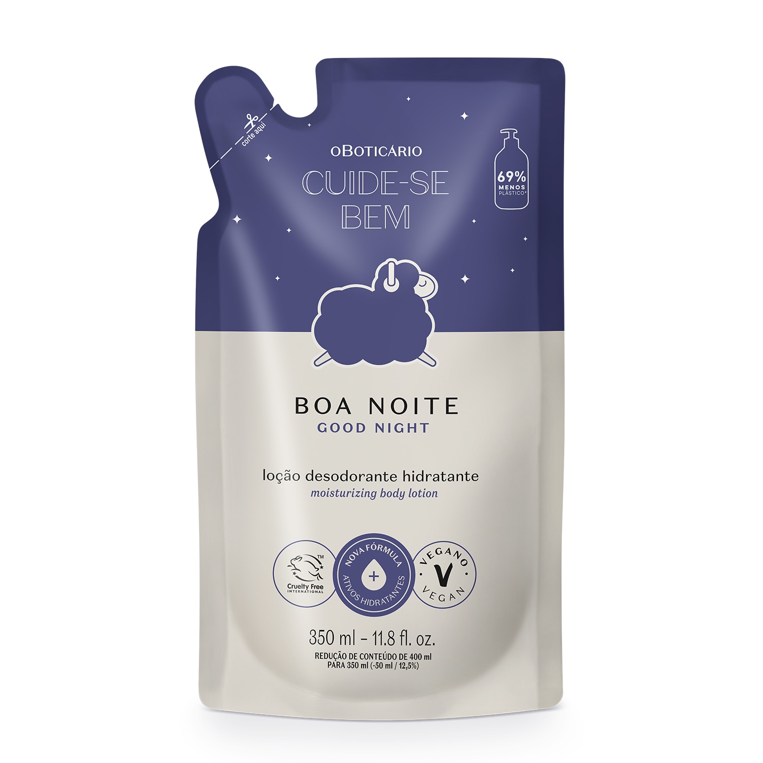 Combo Cuide-se Bem Boa Noite: Loção Corporal 400ml + Refil 350ml