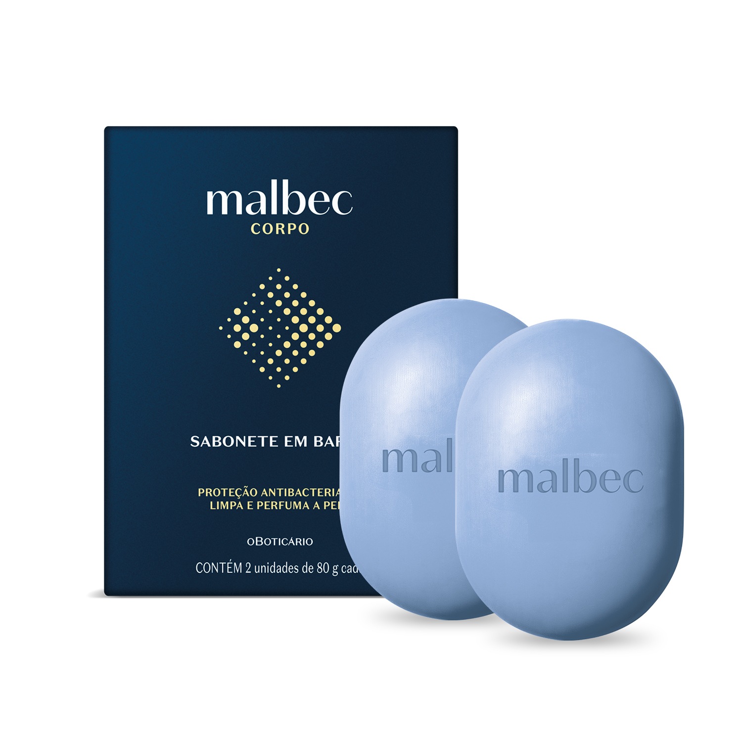 Combo Presente Malbec: Desodorante Colônia 100ml + Sabonete em Barra 2x80g + Caixa Presenteável