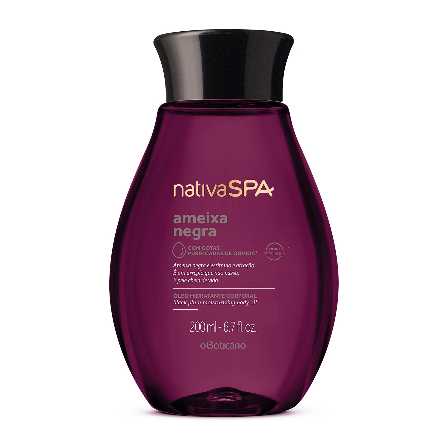 Combo Nativa Spa Ameixa Negra: Loção Corporal 200ml +Óleo Corporal 200ml