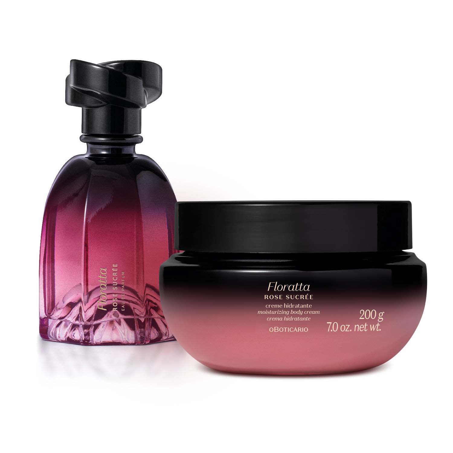 Combo Floratta Rose Sucrée: Eau De Parfum 75ml + Creme Hidratante Desodorante Corporal 200...