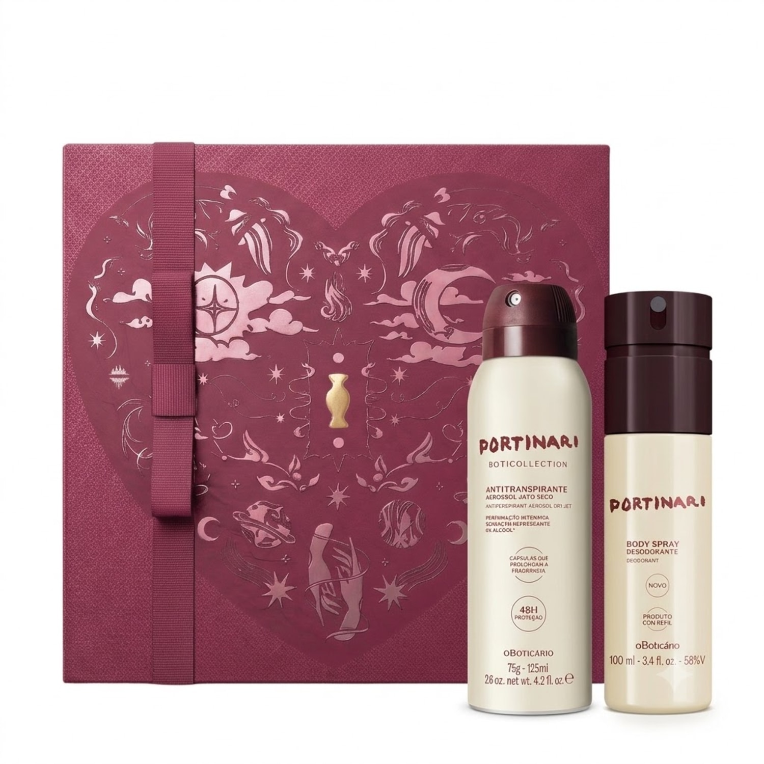 Combo Presente Dia Dos Namorados Portinari: Body Spray 100ml + Desodorante Antitranspirant... Combo Presente Dia Dos Namorados Portinari: Body Spray 100ml + Desodorante Antitranspirant...